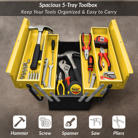 IMPULSE High Grade Metal Tool Box for Tools/Tool Kit Box for Home
