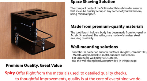 Spiry Premium Toothbrush Holder/Toothpaste Stand/Tumbler for