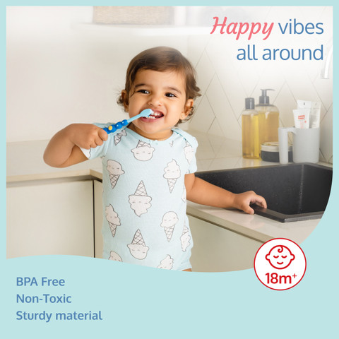 LuvLap Bubbles Kids Toothbrush with Soft Bristles, BPA Free