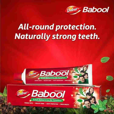 Dabur Babool Toothpaste 175g for Strong Teeth Toothpaste