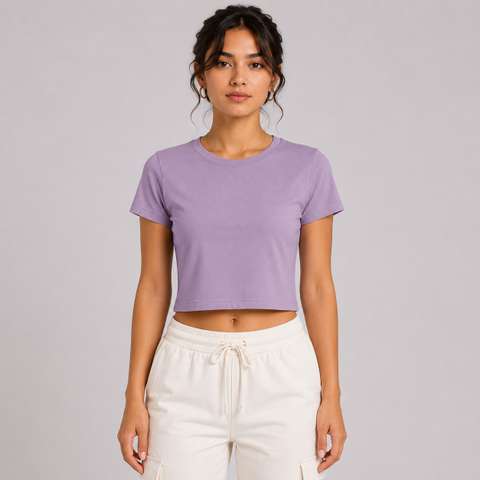 Greyscale Casual Regular Sleeves Solid Women Purple Top view 2