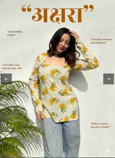 TWENTYUP Casual Printed Women White, Yellow Top - Buy TWENTYUP