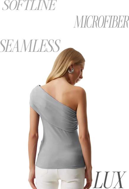 SIGHTBOMB Party Sleeveless Solid Women Grey Top view 4