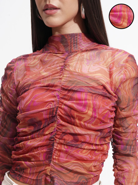 Tokyo Talkies Casual Printed Women Multicolor Top - Buy Tokyo