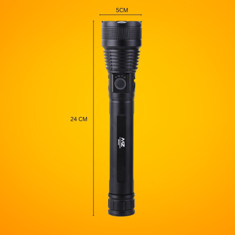 MZ M982 (ZOOMABLE METAL LED TORCH)5 Modes Flashlight, Super Bright