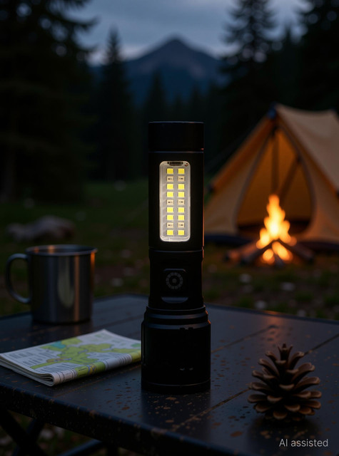 MZ M032 (LED RECHARGEABLE METAL TORCH) Zoomable 80W with 1200mAh