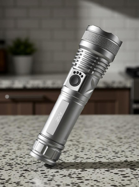 MZ M983 (ZOOMABLE LED METAL TORCH)5 Modes Flashlight, Super Bright