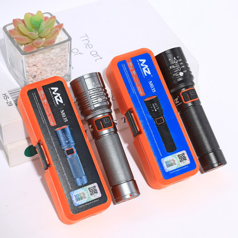 MZ 035 (ZOOMABLE METAL)5 Modes Flashlight, Super Bright Cree T6
