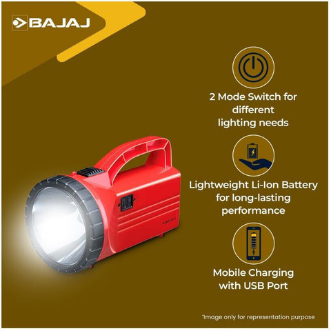 BAJAJ SMARTGLOW 3W DOSTI RC LED Torch Price in India Buy BAJAJ