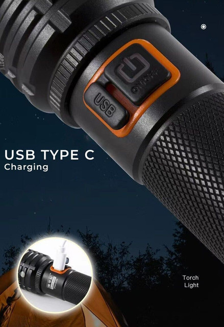 MZ 035C (ZOOMABLE LED METAL )5 Modes Flashlight, Super Bright Cree
