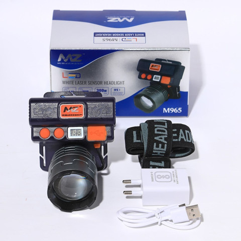 MZ M965 LED Rechargeable Headlamp 300W Sensor with 8-16 Hours
