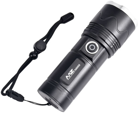 MZ M989- ZOOMABLE METAL TORCH-3 Modes Flashlight, Super Bright