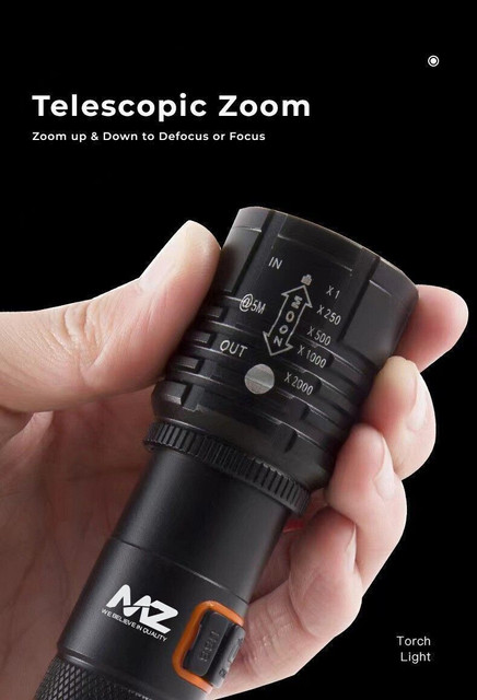 noyocc様 MZ 035C (ZOOMABLE LED METAL )5 Modes Flashlight, Super Bright Cree