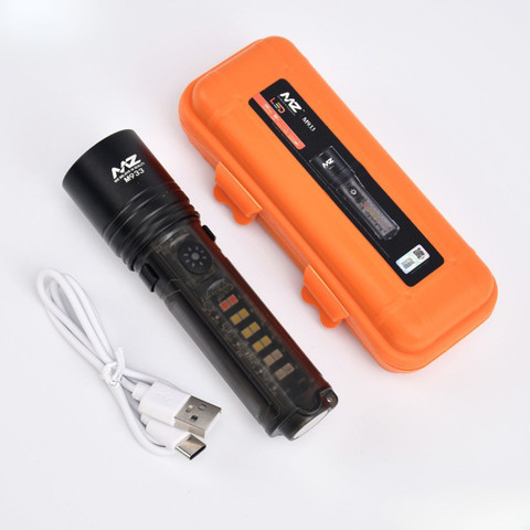 MZ M933 (ZOOMABLE METAL TORCH) 8 Modes Flashlight, Super Bright