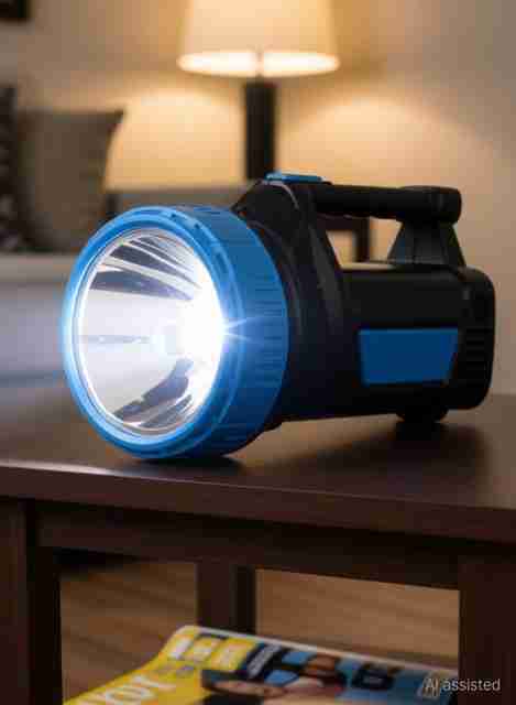 AKR Long Range Laser Emergency LED Torch Light Power Zoom Function