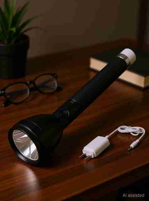 best rechargeable flashlight in india Torch: COBA CB-B400Y Powerful LED Zoom Torch CRENTILA 1 Km Lithium Battery