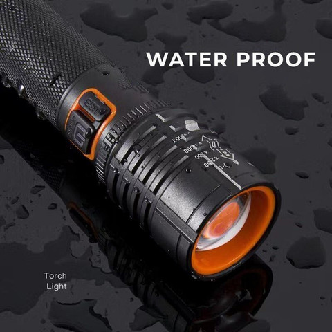 MZ 035C (ZOOMABLE LED METAL )5 Modes Flashlight, Super Bright Cree