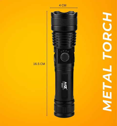 MZ M983 (ZOOMABLE METAL)5 Modes Flashlight, Super Bright 100W