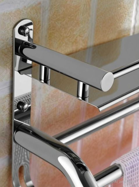GOLDEN LIKE Stainless Steel Folding Towel Holder, Gold - Image 8