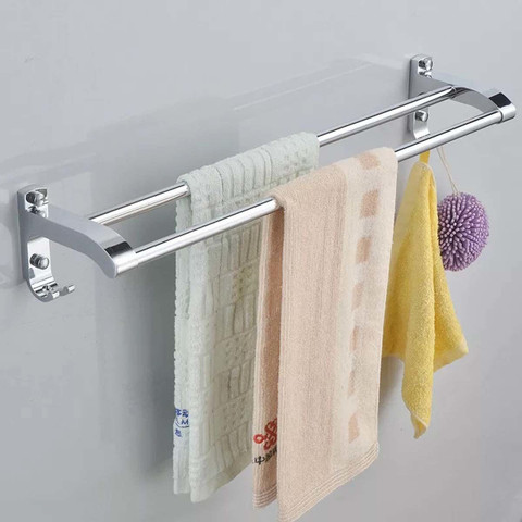 iSTAR Hanger for Bathroom/Bar/ Rod/Stand/ Accessories (24 Inch) Chrome  Finish Silver Towel Holder