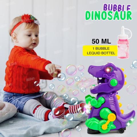 FIDDLERZ Bubble Dinosaur Toy for Kids Automatic Bubble Machine