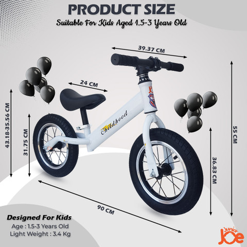 JUNIOR JOE Lightweight Without Pedal Kids Training Bicycle 12 T