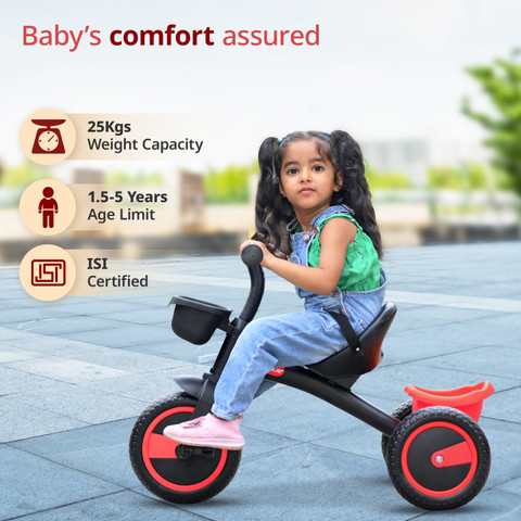 LuvLap Joy Baby Cycle Tricycle for Kids, to Yrs, Upto 25Kg