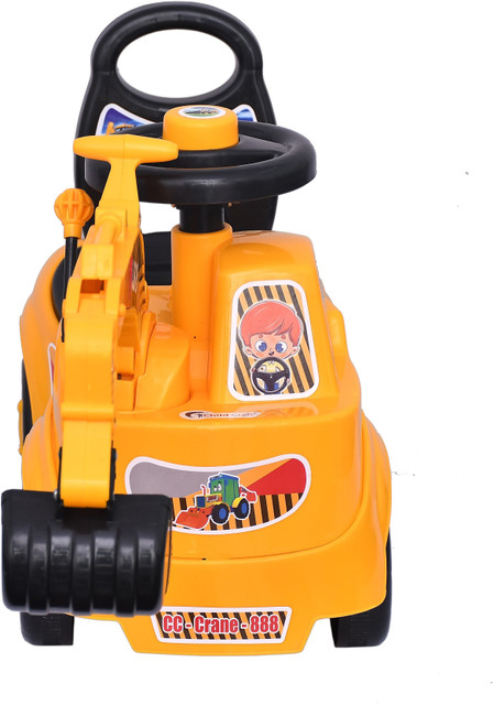 mlu Kids Ride On Excavator Crane Ride On Toy with Steering, Crane Rideons  Wagons Non Battery Operated Ride On - Main Image