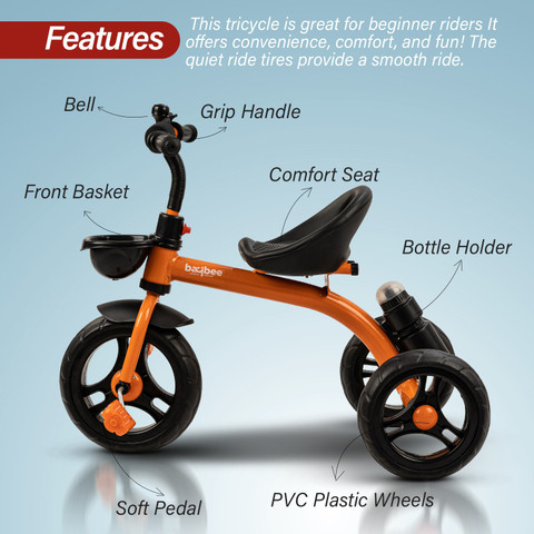 baybee Maze Baby Tricycle for Kids, Smart Plug Play Kids Cycle