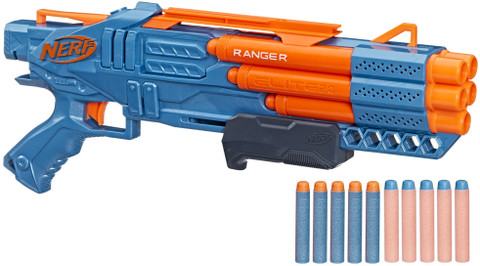 Nerf Elite Ranger PD-5 Blaster, W/10 Darts, Barrel Blasting