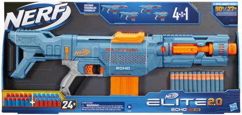 Nerf Elite 2.0 Echo CS-10Blaster, 10- Clip, Removable Stock