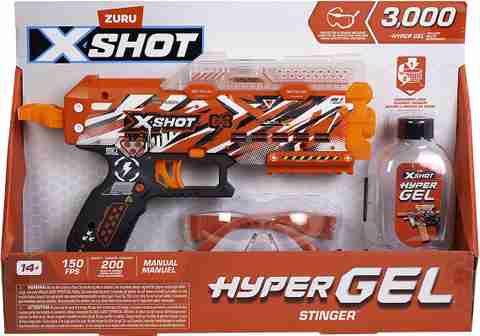 X-Shot Hypergel Stinger, 3K Pellets, 150FPS, 14Y+ Darts & Plastic
