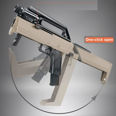 Foldable Machine Gun HALO NATION FMG9 EVA Soft Foam Shell Ejection Gun Toy Blaster Gun ...