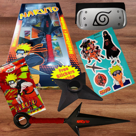 Animex Naruto Ninja Kit Kunai Shuriken Head Band and Trading Cards