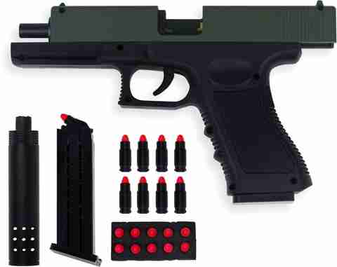 GEX THERMALSHOT SOFT BULLET PISTOL TOYGUN, JUMP EJECTING MAGAZINE