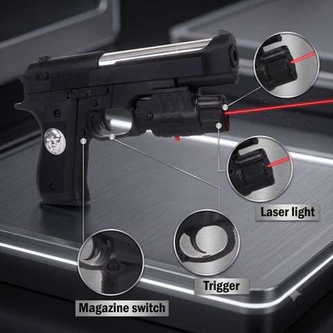 Warlord Arms 6mm Airsoft BB Pistol Toy with Scope & Silencer Attachment â Spring Powered Armor Sets (Black) - Image 6