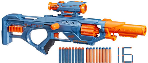 Nerf Elite Eaglepoint RD-8 Blaster,8-Dart Drum, Detachable Scope, 16  Darts Guns Darts