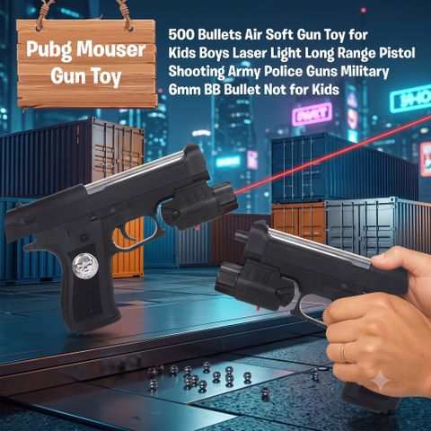 Warlord Arms 6mm Airsoft BB Pistol Toy with Scope & Silencer Attachment â Spring Powered Armor Sets (Black) - Image 8