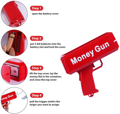Kmc kidoz Big Sale Money Gun Toys Money Rain Best for Parties