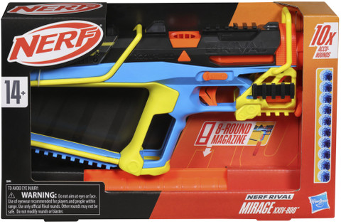 Nerf Rival Mirage XXIV-800 Blaster, 10 Rival Accu-Rounds, 2