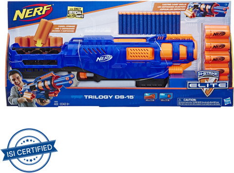 Nerf Trilogy DS-15 N-Strike Elite Toy Blaster with 15 Official