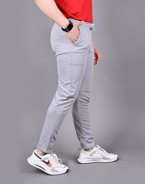 IKIS Slim Fit Men Grey Trousers - Buy IKIS Slim Fit Men Grey
