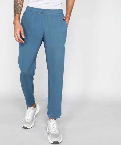 Asics Solid Men Light Blue Track Pants Buy Asics Solid Men Light