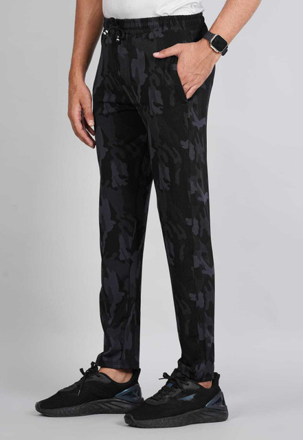 FICKA Solid, Printed Men Black Track Pants Buy FICKA Solid