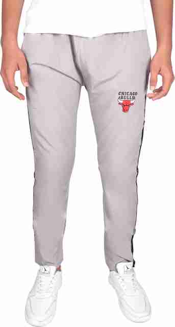 Chicago Bulls Striped Men Grey Track Pants - Buy Chicago Bulls