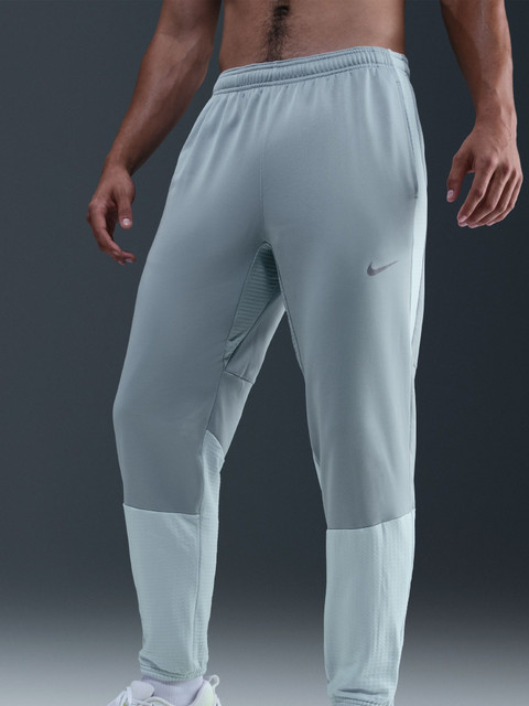 nike solid men's grey track pants