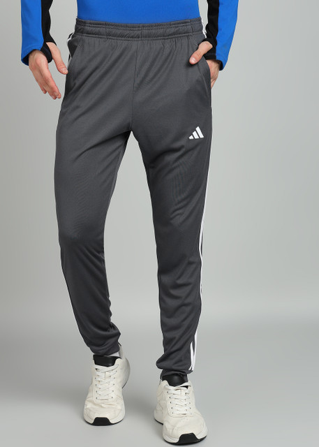 ADIDAS Striped Men Grey Track Pants