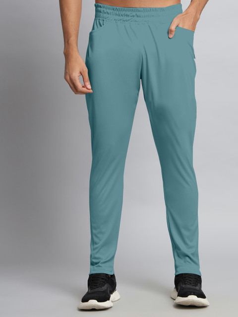 LoveRabby Solid Men Light Blue Track Pants