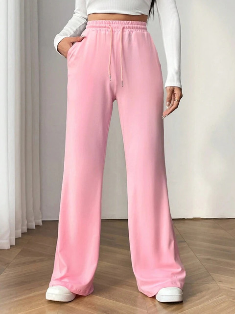 VOXAURA Solid Women Pink Track Pants Buy VOXAURA Solid Women