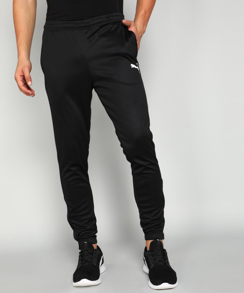 PUMA teamRISE Poly Training Pants Solid Men Black Track Pants